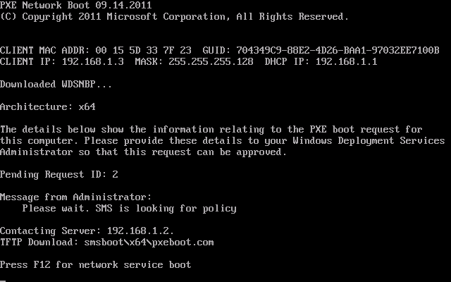 PXE working
