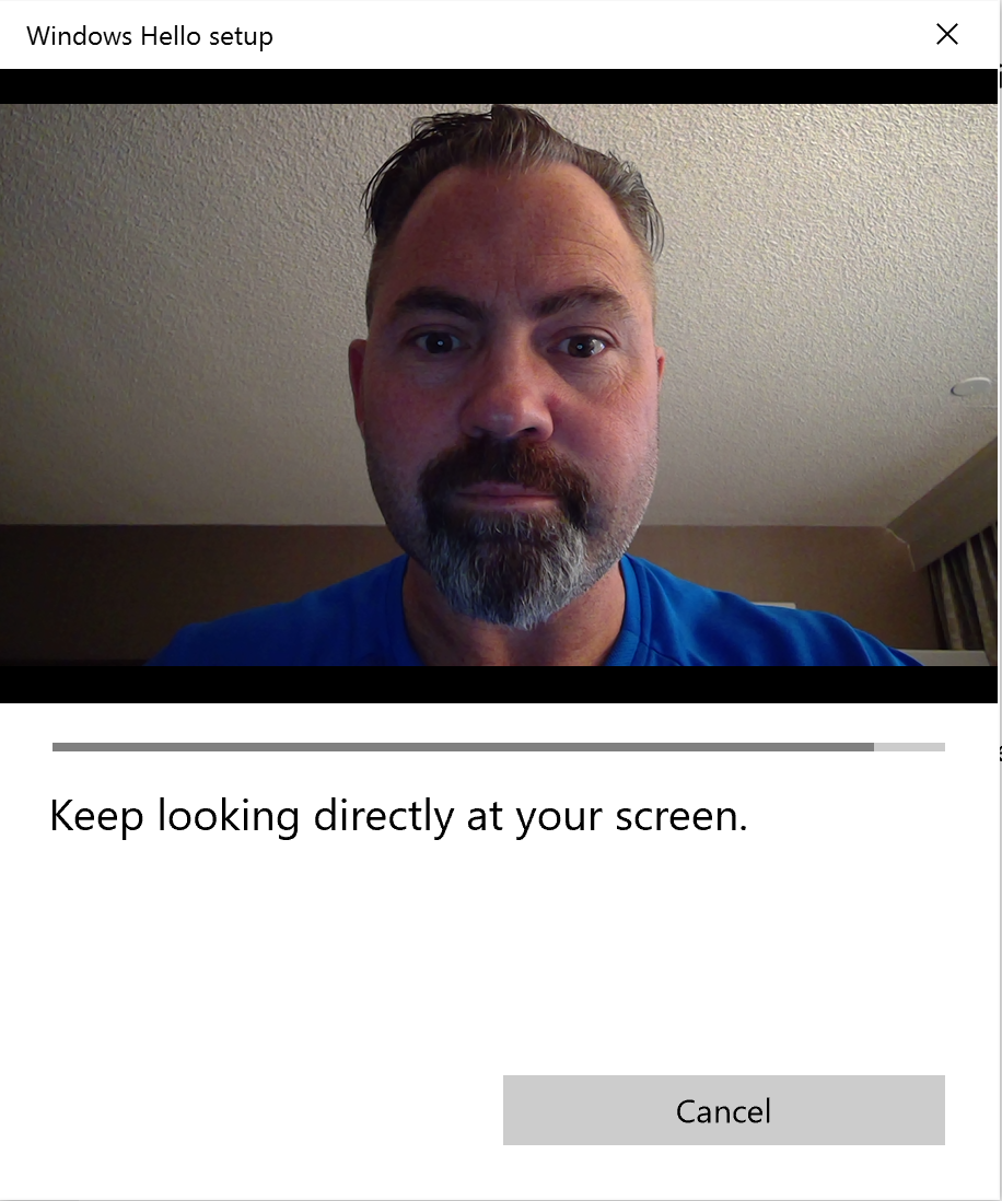 keep looking directly at your screen