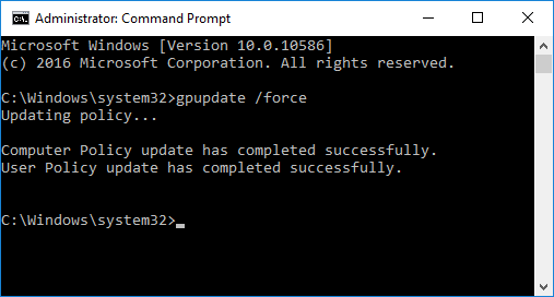 gpupdate force