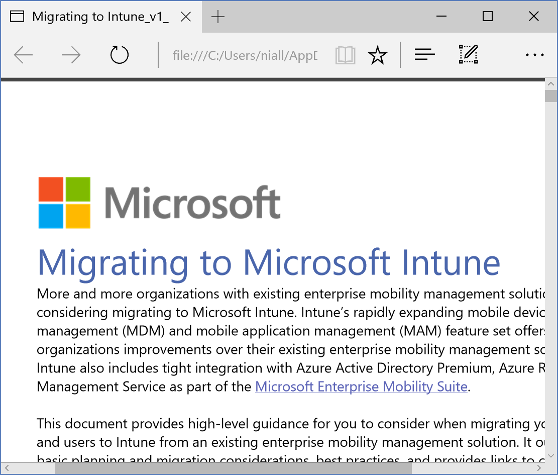 migrating to intune