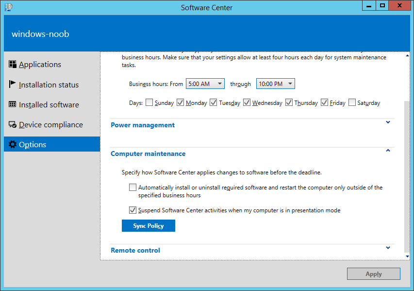 sync policy