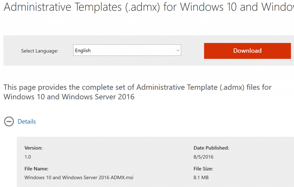 Administrative Templates admx For Windows 10 Version 1607 And Windows Server 2016 Just