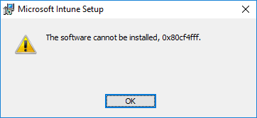 cant be installed