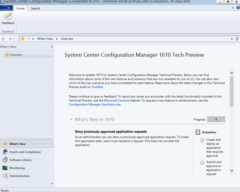System Center Configuration Manager 1610 Technical Preview now ...
