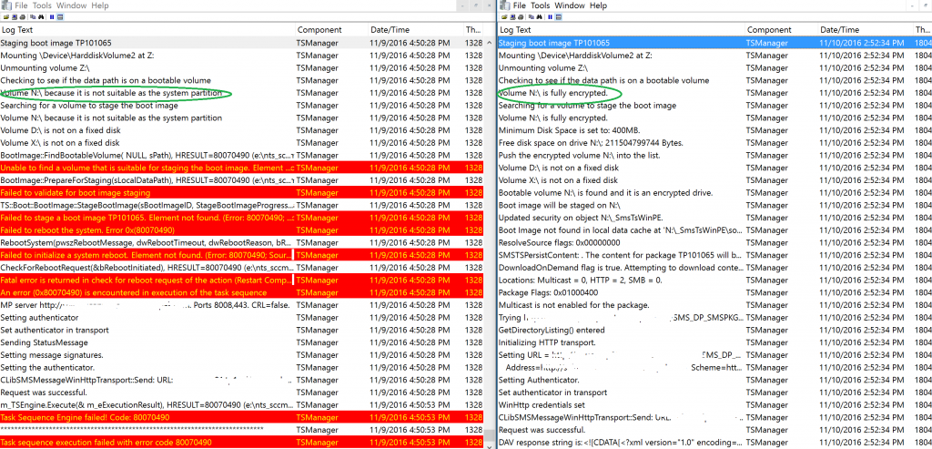 Why Does The Windows 10 1607 Reinstall In Pxe Scenario Fail Sometimes For Bitlockered Uefi