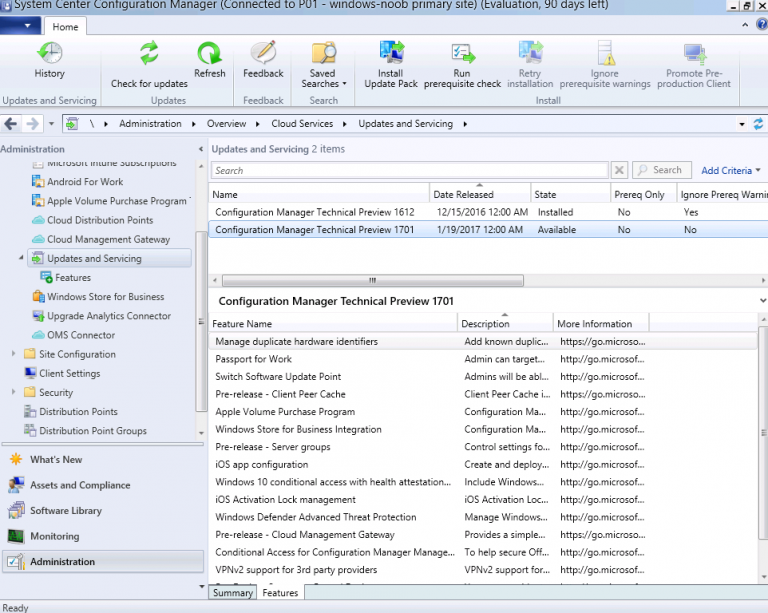 System Center Configuration Manager Technical Preview 1701 now ...