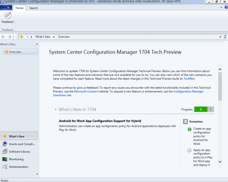 System Center Configuration Manager Technical Preview 1704 now ...