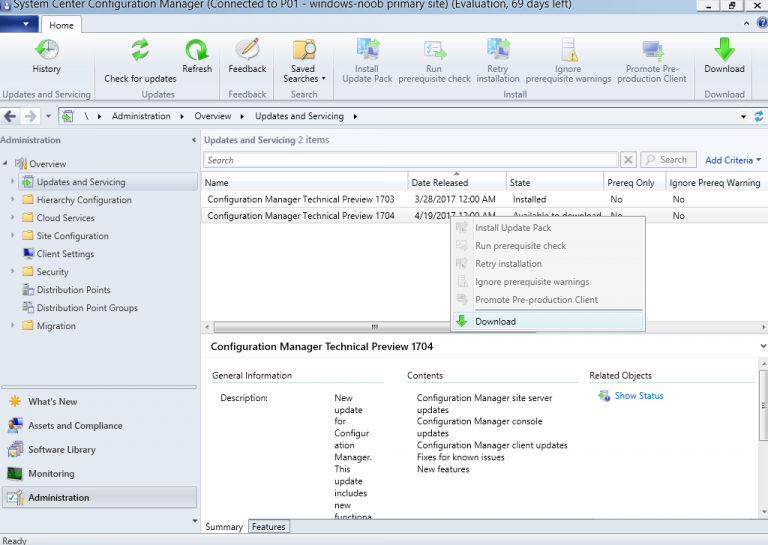 System Center Configuration Manager Technical Preview 1704 now ...