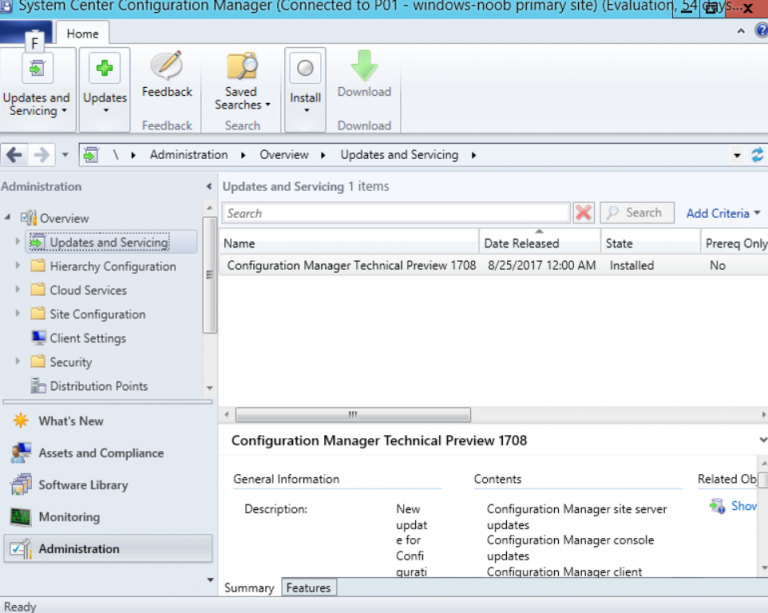 System Center Configuration Manager Technical Preview 1709 now ...