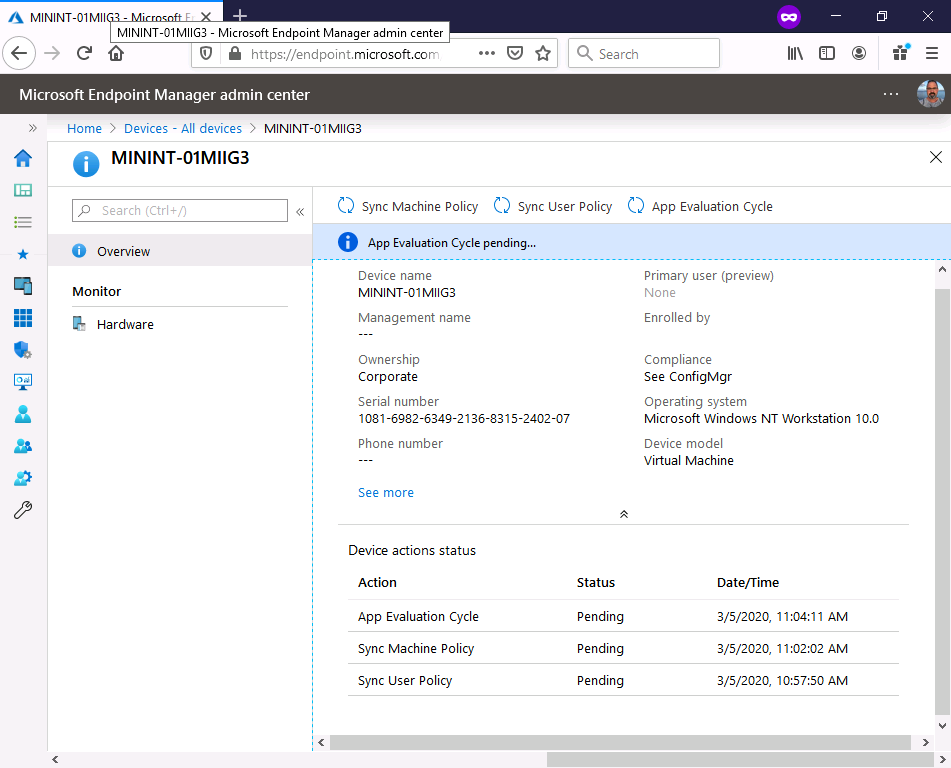 Using device sync and device actions in Microsoft Endpoint Manager