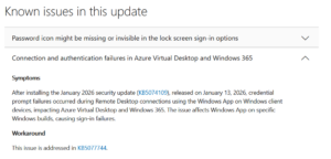 January 2026 Cumulative Update breaks Windows app | just another ...